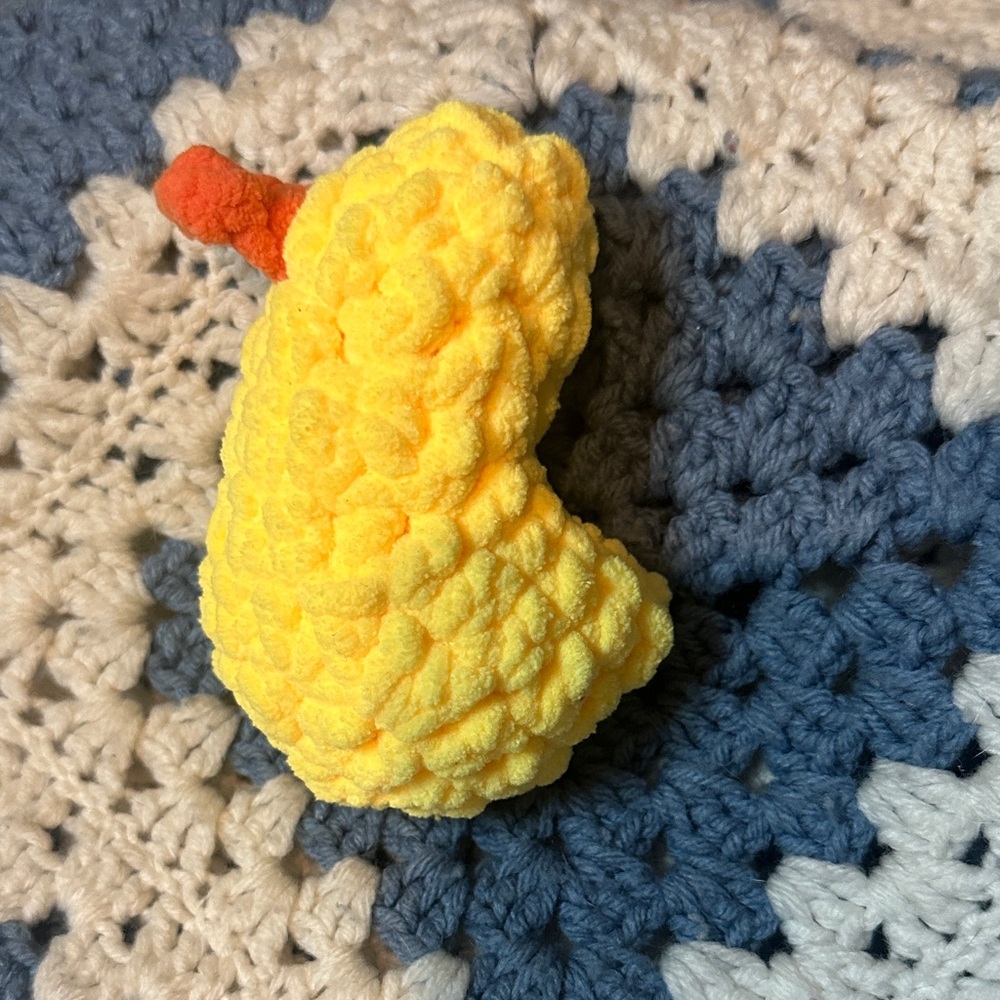 Handmade DUCKY Yellow and Orange ducky CROCHETED stuffed Toy